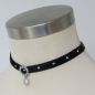 Preview: Kropfband aus schwarzem Choker mit Zierspange und Herz