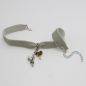 Preview: Choker aus grauem Samt mit Hirschhornherz und Hirschkopf