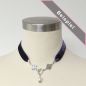 Preview: Samtkette Violett mit Perle