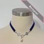 Preview: Samtkette Lila mit Perle