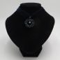 Preview: blaues Samt-Collier mit Perlenkringel