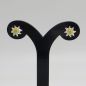 Preview: Edelweiß-Ohrstecker aus 925 Silber teilvergoldet