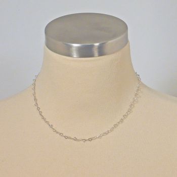 925 Silber Kette Kettenglieder in Herzform