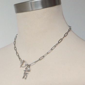 Kette mit Reh und Süßwasserperle