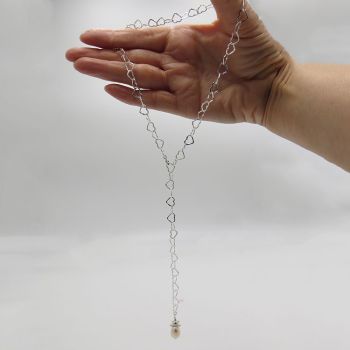 925 Silber Herzkette als Y-Kette