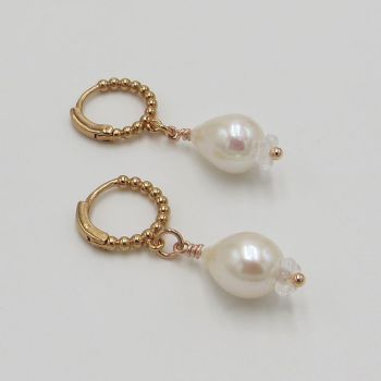 Preview: Ohrringe mit Süßwasserperlentropfen