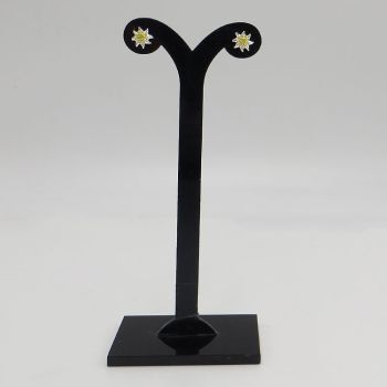 Edelweiss-Ohrringe 925 Silber teilvergoldet
