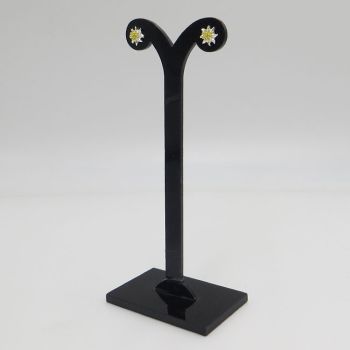 Ohrstecker 925 Silber Edelweiß teilvergoldet