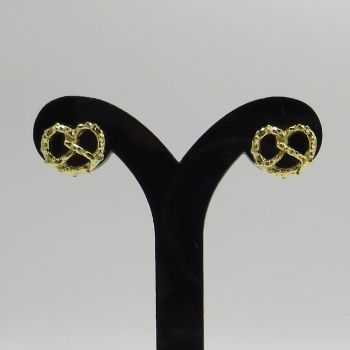 925 Silber vergoldet Brezn-Ohrringe