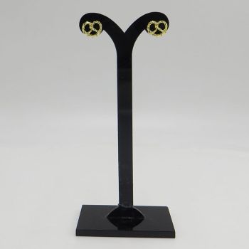 vergoldete 925 Silber Brezel-Ohrringe