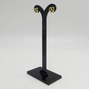 vergoldete 925 Silber Brezel-Ohrstecker