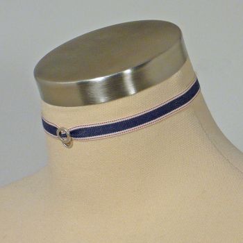 Kropfband für Anhänger aus Jeanswebband