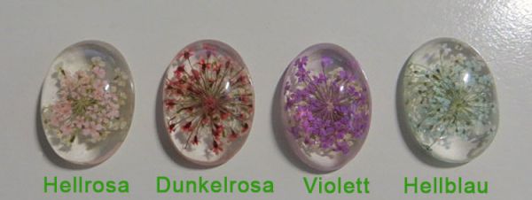 Blütenmedaillon in Hellrosa Dunkelrosa Violett oder Hellblau erhältlich