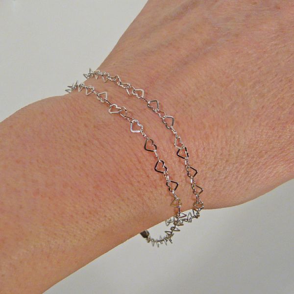 Tragebeispiel einer 925 Silber Kette als Armband