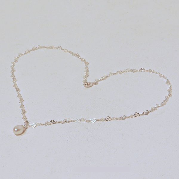 925 Silber Kette Kettenglieder in Brezelform liegend