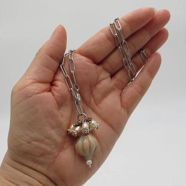 Kette aus Edelstahl mit Anhänger-Potpourri