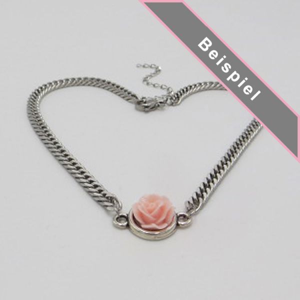 Kette mit rosa Röschen