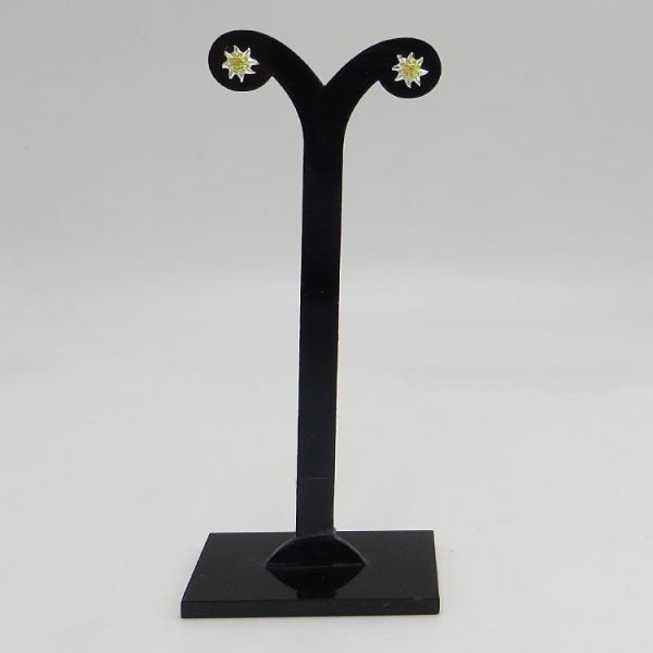 Edelweiss-Ohrringe 925 Silber teilvergoldet