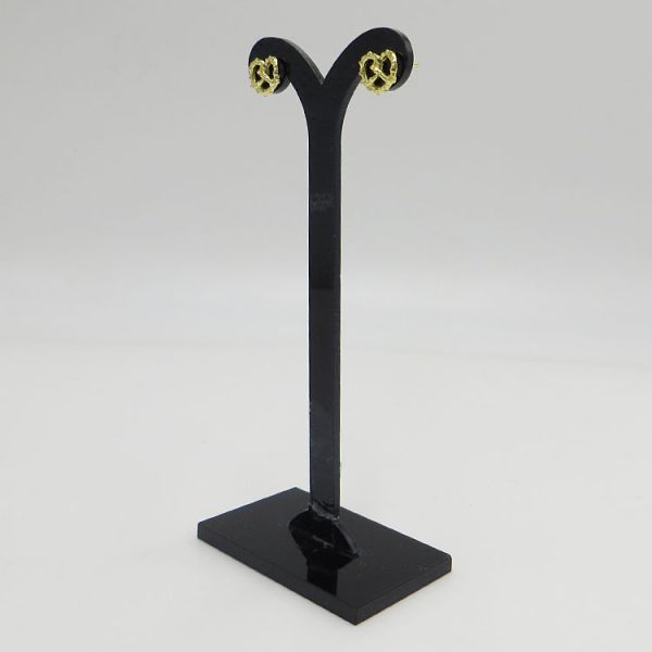 vergoldete 925 Silber Brezel-Ohrstecker