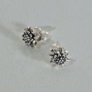 925 Silber-Ohrringe, kleines Edelweiß